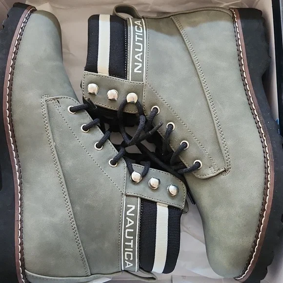 NWB Nautica Galiah Olive Green Women's Boots Size 9.5 - Picture 4 of 12